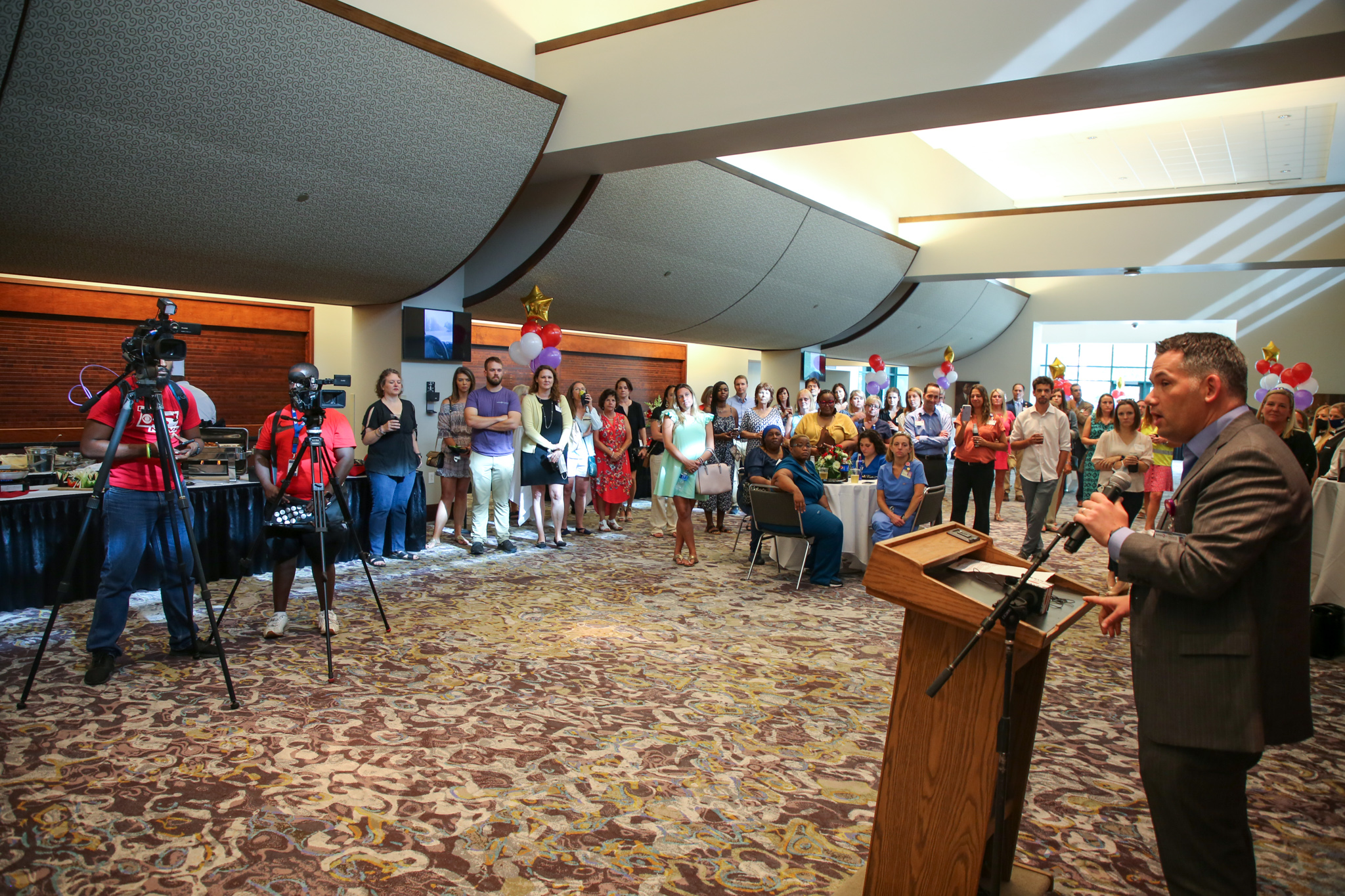 Dr. DiLisi talking to staff