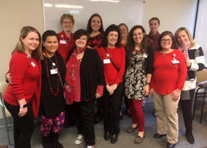 Roper St. Francis teammates wore red for National Wear Red Day