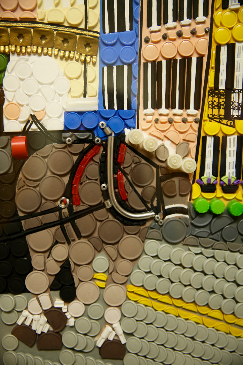 artwork depicting Rainbow Row