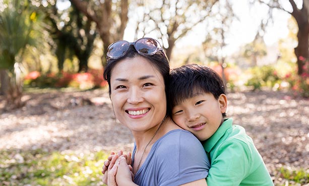 child hugging woman gynecology